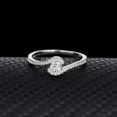 Royal Fashion stříbrný rhodiovaný prsten Třpytivé propojení HA-YJJZ020-SILVER Velikost: 9 (EU: 59-60)