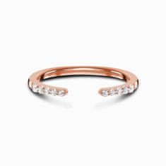 Royal Fashion Royal Fashion prsten Otevřený s drahokamy topazy 14k růžové zlato Vermeil GU-DR8937R-ROSEGOLD-TOPAZ Velikost: 5 (EU: 49-50)