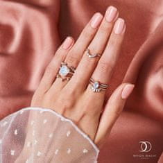 Royal Fashion Royal Fashion prsten Otevřený s drahokamy topazy 14k růžové zlato Vermeil GU-DR8937R-ROSEGOLD-TOPAZ Velikost: 5 (EU: 49-50)