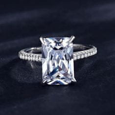 Royal Fashion stříbrný rhodiovaný prsten Broušený obdélník HA-JZ1385-SILVER Velikost: 9 (EU: 59-60)