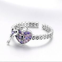 Royal Fashion prsten Klíč k mému srdci SCR486 Velikost: Univerzální 52-60 mm