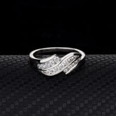 Royal Fashion stříbrný rhodiovaný prsten Třpytivé vlnky HA-YJJZ023-SILVER Velikost: 6 (EU: 51-53)