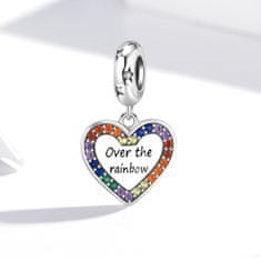 Royal Fashion stříbrný přívěsek Duhové srdce SCC2146