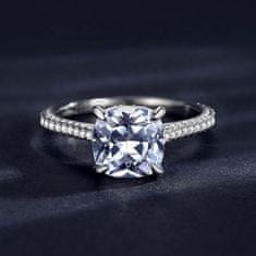 Royal Fashion stříbrný rhodiovaný prsten Broušený čtverec HA-JZ1404-SILVER Velikost: 5 (EU: 49-50)