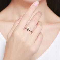 Royal Fashion prsten Třpytivý křížek SCR067 Velikost: 6 (EU: 51-53)