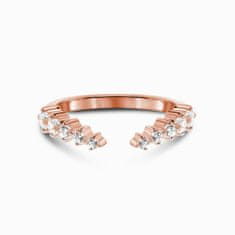 Royal Fashion Royal Fashion prsten Otevřený s drahokamy topazy 14k růžové zlato Vermeil GU-DR8351R-ROSEGOLD-TOPAZ Velikost: 5 (EU: 49-50)