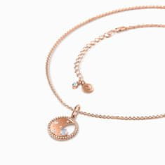 Royal Fashion Royal Fashion náhrdelník Měsíční poklad s drahokamy Moonstone 14k růžové zlato Vermeil GU-DR22121N-ROSEGOLD-MOONSTONE