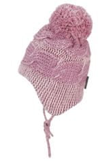 Sterntaler čepička pletená, BIO bavlna, baby, dívčí, hrubě pletená, bambulka, zavazovací 4702152