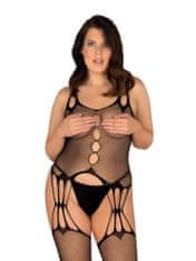 Obsessive Smyslné body G321 bodystocking XL/XXL - Obsessive černá XL/XXL