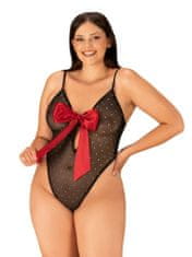 Obsessive Elegantní body Tienesy teddy 2XL/3XL - Obsessive černá 2XL/3XL