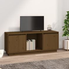 Greatstore TV skříňka medově hnědá 110,5 x 35 x 44 cm masivní borové dřevo