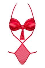 Obsessive Erotické body Giftella teddy - OBSESSIVE Červená L/XL