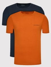 Emporio Armani Pánské triko - 111267 2R717 03563 - oranžová/tm.modrá - Emporio Armani L oranžová - modrá