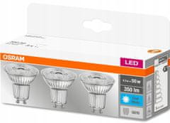 Osram LED žárovka GU10 4,3W 50W 350lm 4000K OSRAM 3PAK