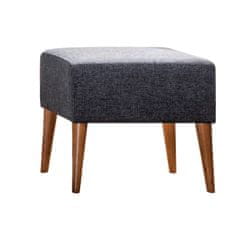 Atelier Del Sofa Taburet Zeni Puf - Dark Grey, Tmavá Šedá