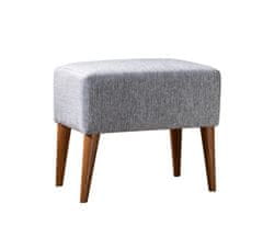 Atelier Del Sofa Taburet Zeni Puf - Grey, Šedá