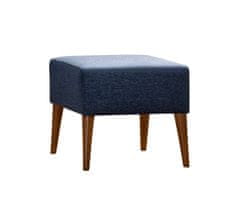 Atelier Del Sofa Taburet Zeni Puf - Dark Blue, Tmavá Modrá