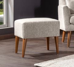 Atelier Del Sofa Taburet Zeni Puf - Cream, Krémová