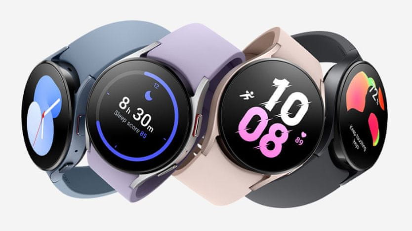 Chytré hodinky smartwatch Samsung Galaxy Watch 5 chytré hodinky výkonné chytré hodinky zdravotní funkce operační systém Wear OS jedinečné funkce vyspělé funkce Google Pay EKG míra okysličení krve fitness hodinky vlajkový výkon kvalitní materiál EKG prémiové zpracování odolné materiály