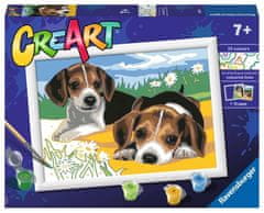 Ravensburger CreArt Malování podle čísel: Štěňata Jack Russella 24x18 cm