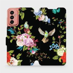 Mobiwear Flip pouzdro na mobil Samsung Galaxy M13 - VD09S Ptáčci a květy