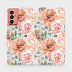 Mobiwear Flip pouzdro na mobil Samsung Galaxy M13 - MP02S Pastelové květy