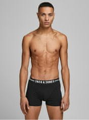 Jack&Jones 3 PACK - pánské boxerky SENSE 12081832 Black Black waistband (Velikost S)