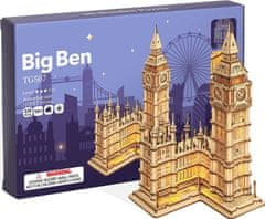 Robotime Rolife Svítící 3D dřevěné puzzle Big Ben 220 dílků