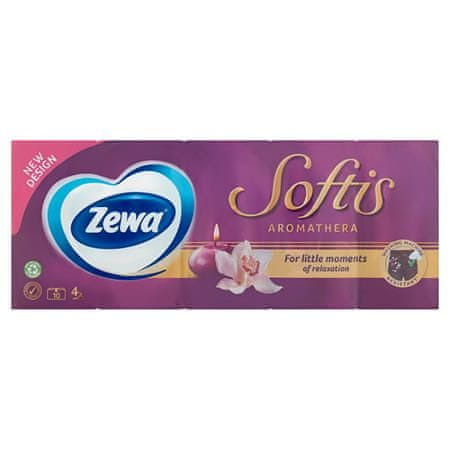 Zewa Kapesníky, papírové, 3vrstvé, 10x9 ks, "Softis", aromatherapy 53522-00/28112