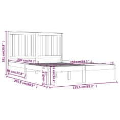 shumee Rám postele masivní borovice 150 x 200 cm King Size