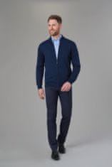 BROOK TAVERNER Pánské kalhoty k obleku Holbeck Slim Fit Brook Taverner - Zkrácená délka 75 cm, Velikost 54, Barva Černá