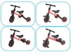 WOWO Červená Tříkolka Trike Fix Mini 3v1 s Pedály pro Děti