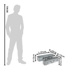 Clayre & Eef Sada dvou kovových truhlíků na rostliny 5Y1074