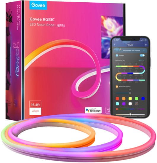 Govee Neon SMART ohebný LED pásek - RGBIC - 5m