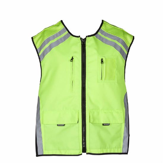 SPADA Neonová vesta HI-VIZ s kapsami M/L