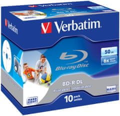 Verbatim BD-R DL, 6x, 50GB, 10 Pack, Printable (43736)