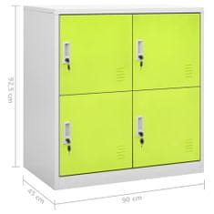 Vidaxl Uzamykatelné skříně 5 ks světle šedé a zelené 90x45x92,5cm ocel