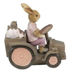 Clayre & Eef Dekorativní figurka zajíčka v autě 6PR3554