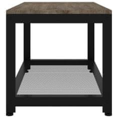 Vidaxl Konferenční stolek šedý a černý 90 x 45 x 45 cm MDF a železo