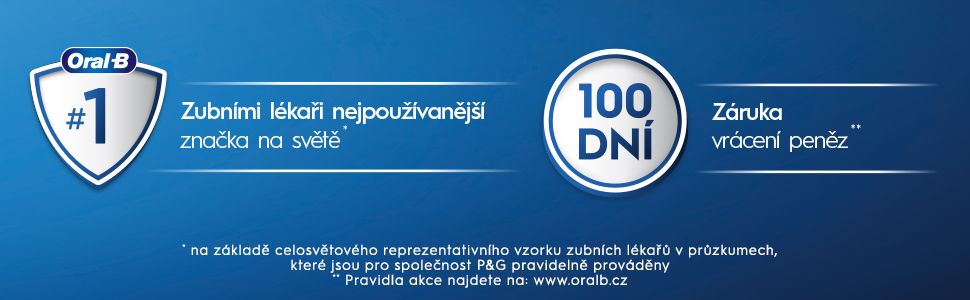 Zubní kartáček Oral-B PRO 3, který odstraňuje až o 100 % více zubního plaku