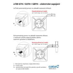 CATA CATA e100 GSTH sklo hygro časovač stříbrný