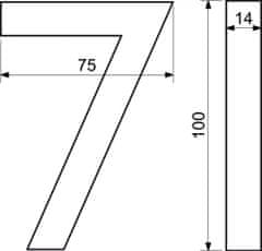 Richter Czech Domovní číslo RN.100LV.7.AL.C.3D