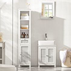 SoBuy SoBuy BZR36-W Koupelnová vysoká skříňka, Skříňka do koupelny, Koupelnová police, Bílá
