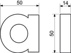 Richter Czech Domovní číslo RN.100LV.A.AL.C.3D