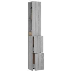 Vidaxl Koupelnová skříňka šedá sonoma 25x25x170 cm kompozitní dřevo
