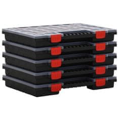 Greatstore Organizéry na součástky 5 ks 40 x 30 x 5 cm polypropylen