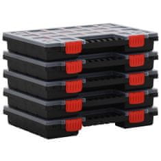 Greatstore Organizéry na součástky 5 ks 34,5 x 25 x 5 cm polypropylen