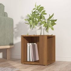 Greatstore Odkládací stolek hnědý dub 33 x 33 x 34,5 cm kompozitní dřevo