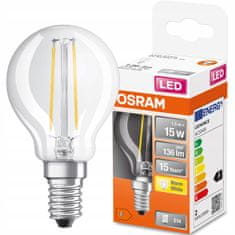 Osram LED žárovka SMALL BALL E14 1,5W = 15W 2700K OSRAM