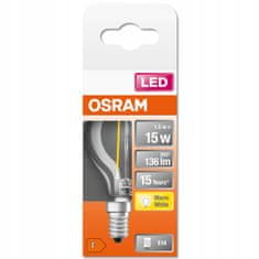 Osram LED žárovka SMALL BALL E14 1,5W = 15W 2700K OSRAM